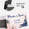 Svadobné magnetky s menami, motív Šípové ruže 04