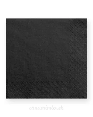 Čierne papierové servítky 33x33cm