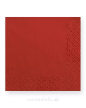 Červené zelené papierové servítky 33x33cm