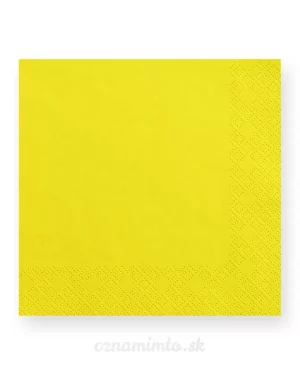 Žlté papierové servítky 33x33cm doplnky na oznamimto.sk