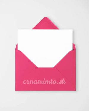 Sýto ružové obálky na oznámenia a pozvánky rozmer C6