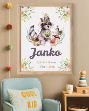 Plagát do detskej izby s medvedíkom čistotným