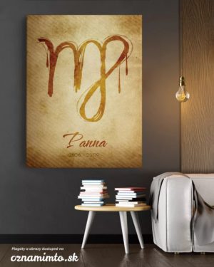 Obraz na plátne so znamením zverokruhu Panna - tmavý motív