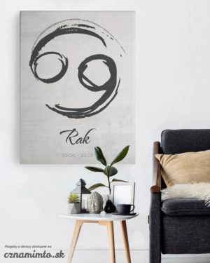 Obraz na plátne so znamením zverokruhu Rak - svetlý motív