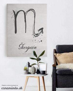 Obraz na plátne so znamením zverokruhu Škorpión - svetlý motív