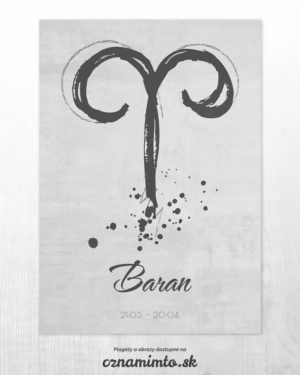 Dekorácia so znamením zverokruhu Baran - svetlý motív