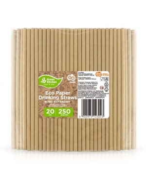Papierové slamky kraft výhodné balenie 250ks