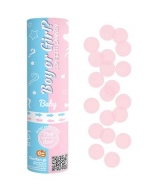 Vystreľovacie konfety Boy or Girl - ružové pre dievča