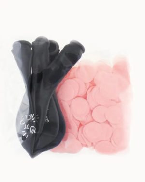 Balón Boy or Girl s ružovými konfetami pre dievča