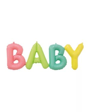 Balónový nápis BABY, farebný 85cm