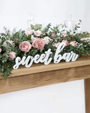 Nápis sweet bar drevená dekorácia